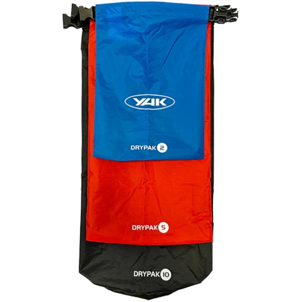 2026 Yak Drypak 2L / 5L / 10L Ripstop Bag Set 7003331 - Black / Blue / Red
